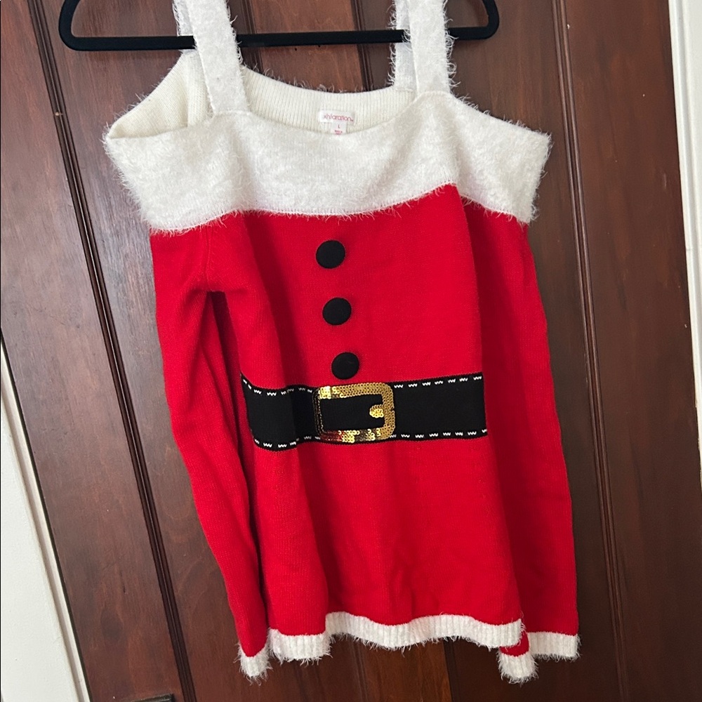Xhilaration Red Santa ugly Christmas Sweater